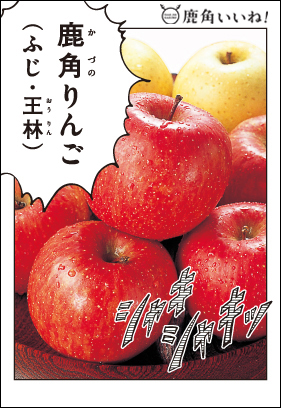 鹿角りんご（ふじ・王林）3ｋ詰め合わせ。(有)大湯観光りんご園